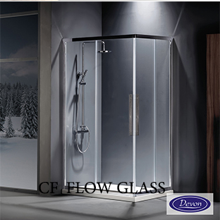 Καμπίνα ντουζιέρας Γωνιακής Εισόδου  Devon Flow Clean Glass