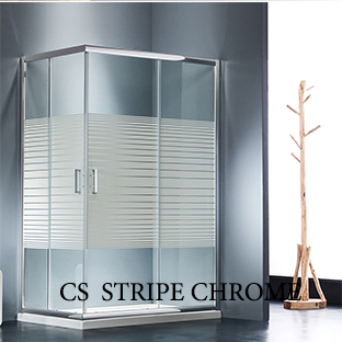 Καμπίνα ντουζιέρας Γωνιακής Εισόδου Starlet Stripes Chrome
