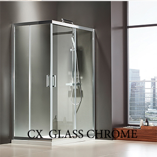 Καμπίνα ντουζιέρας Γωνιακής Εισόδου Axis Clean Glass Chrome