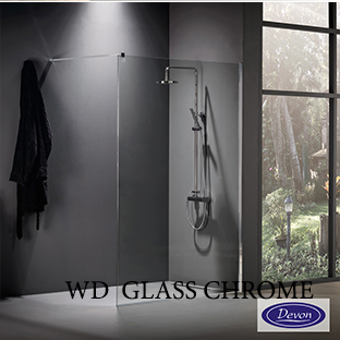 WD Series Glass Chrome Διαχωριστικό κρύσταλλο ντουζιέρας